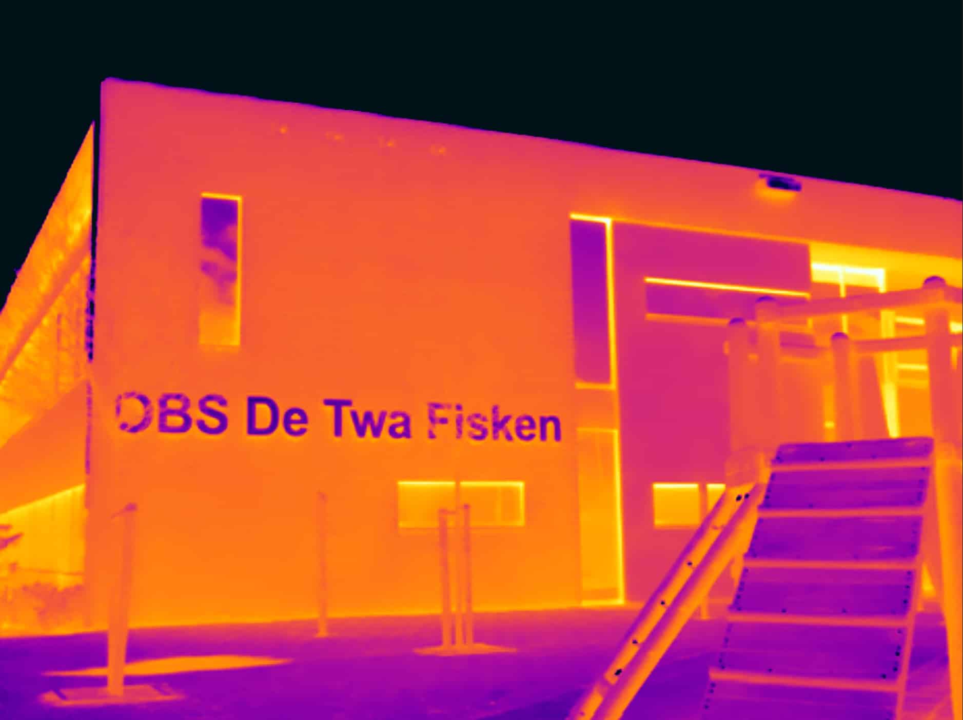 Thermografie bij een school in Grou in Friesland